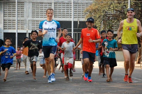 3 Runners at sport field