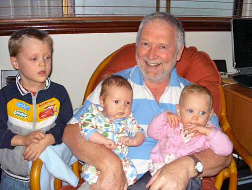 Bob Holland with his Grandchildren