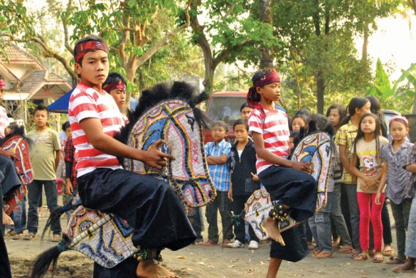 Kuda Lumping dancers in Bromo National Park, East Java - photo by Tess Joyce