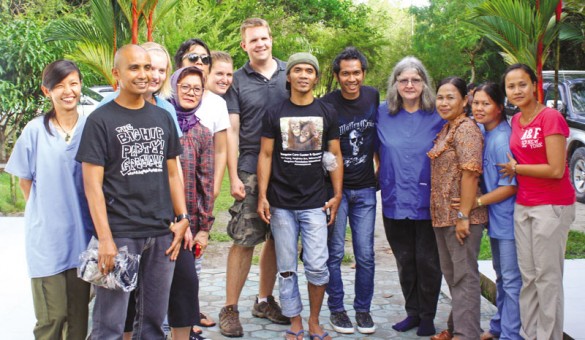 Dr Galdikas with Slank