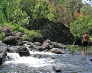 Bathing in the River Racang Flores March 2006