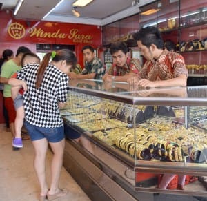 A gold shop in Denpasar