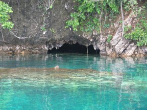 Cave on Lake Matano