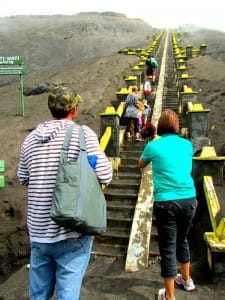 Climbing the 250 concrete steps