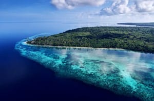 The view of Wakatobi island when flying in | Photo by Didi Lotze