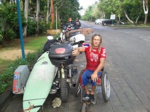 Bruno and his self-engineered motorbike