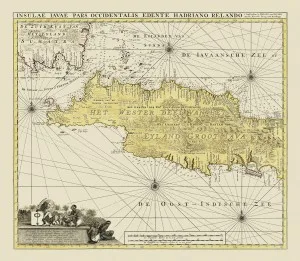 Gerard Van Keulen’s magnificent 1728 map of Java | Photo courtesy of Bartele Gallery