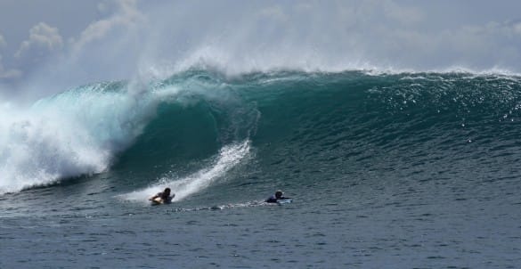 Bruno Hansen surfing in Bali