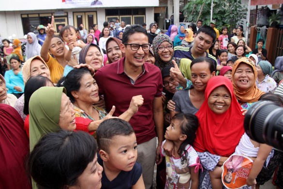 Sandiaga Uno and his supporters