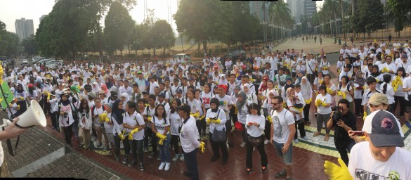 Volunteers at Gelora Bung Karno during CUJD 2016