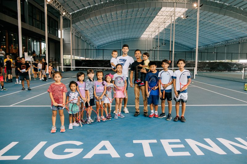 Djokovic visiting Liga.Tennis 