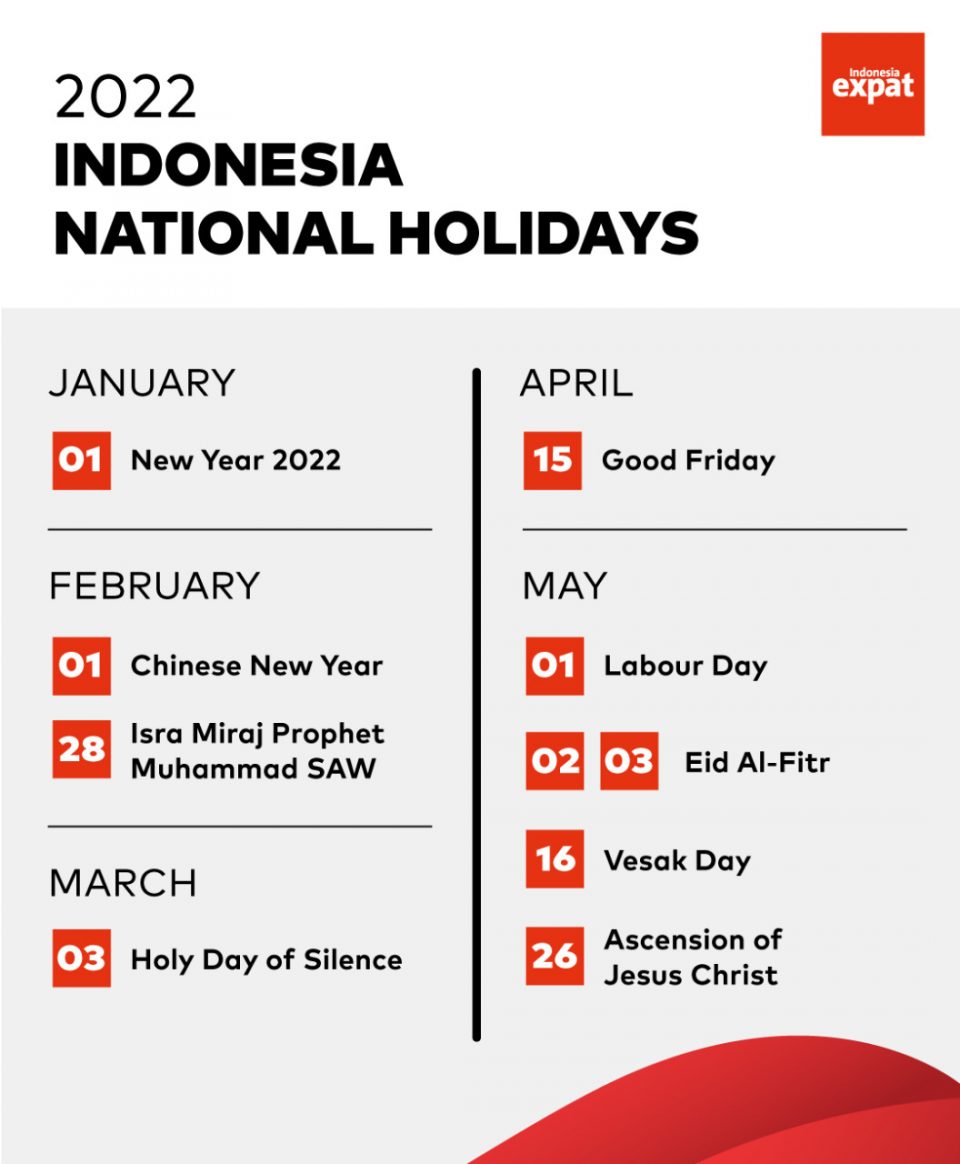 Holidays And Red Dates In 2022 Confirmed Indonesia Expat