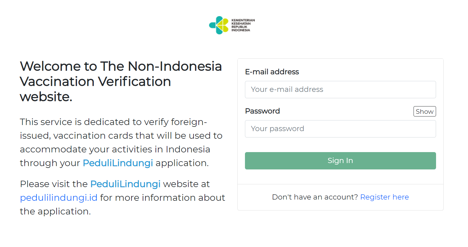 How to register an overseas vaccine in Indonesia