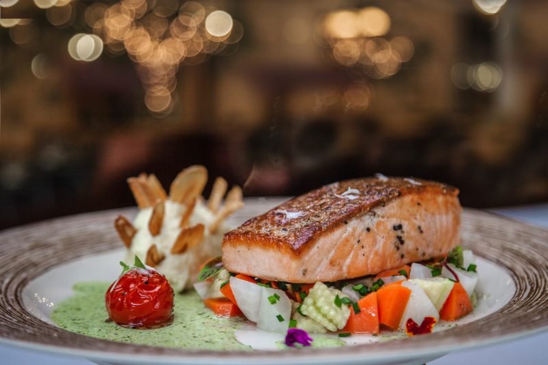 Pan-seared Atlantic Salmon - Festive Ritz Carlton Kuningan
