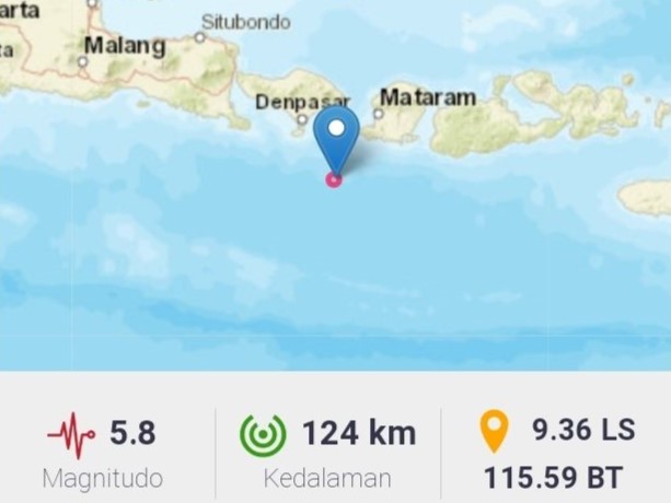 Earthquake South Bali