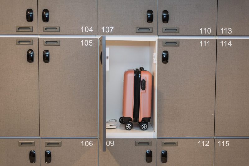 Locker with cabin bag