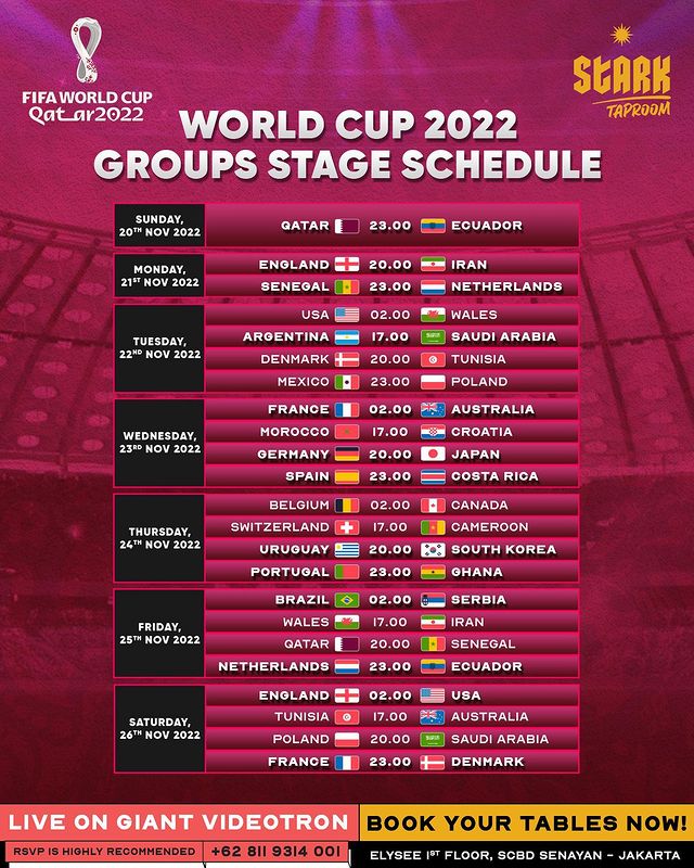 watch the world cup Jakarta