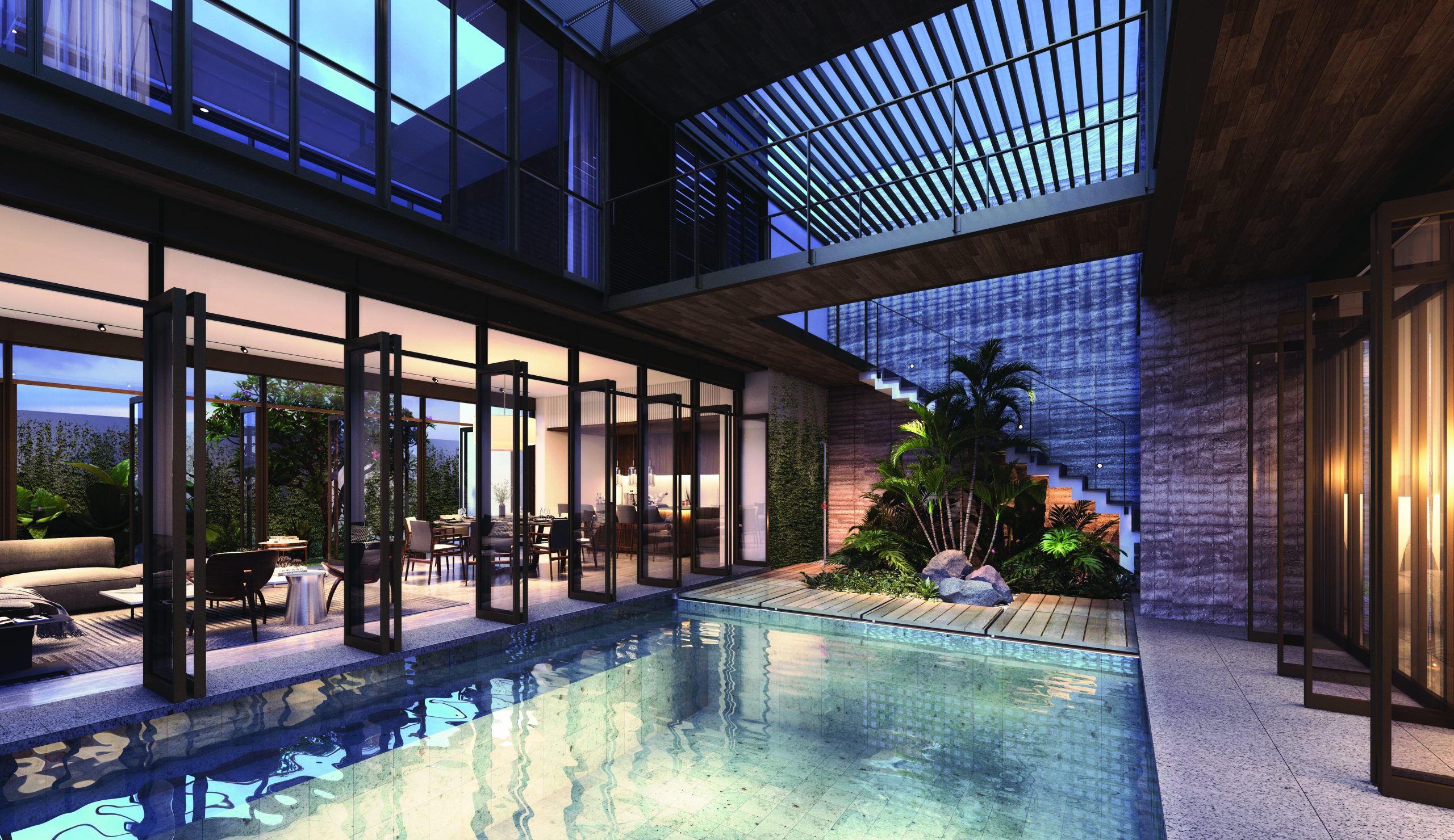 Villas at Opus Bay come with private pools.