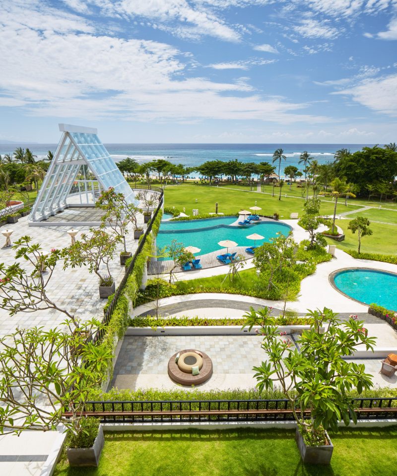 Merusaka Nusa Dua; garden and pool view