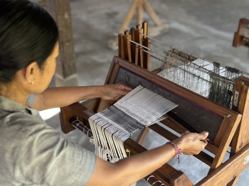 hand-weaving factory in bali