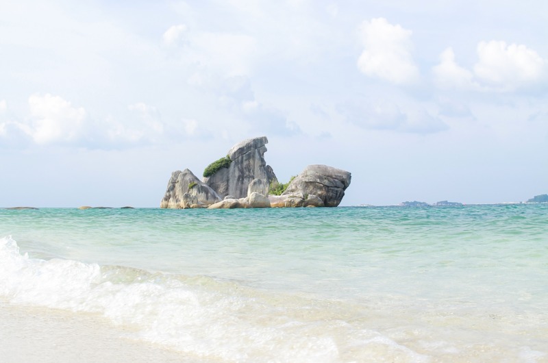 The view amidst island hopping around Belitung