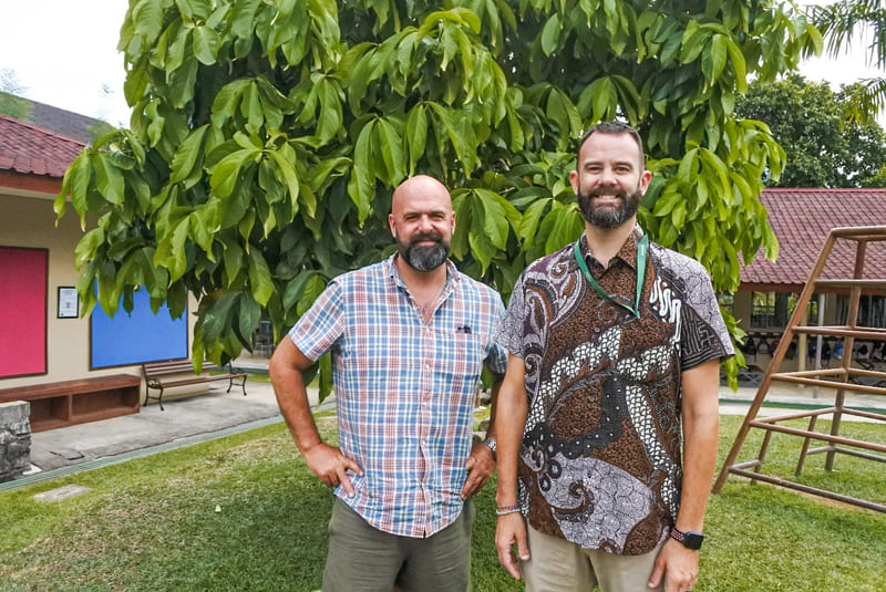 Mike Hopaluk and Rick Odum, the Primary Principle and Vice Principle of Canggu Community School