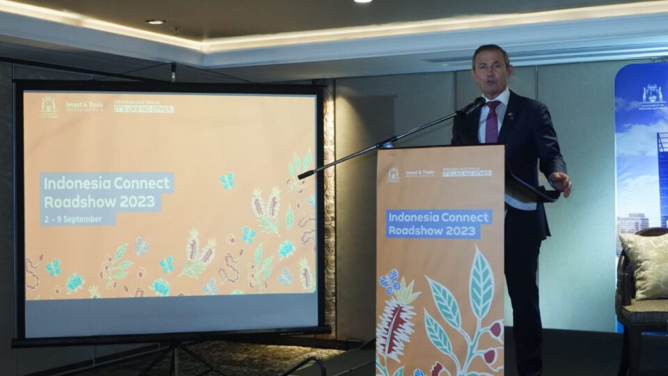 Western Australia Premier Roger Cook gave a speech at the Indonesia Connect Roadshow - First Ministerial Visit in 2023 press conference