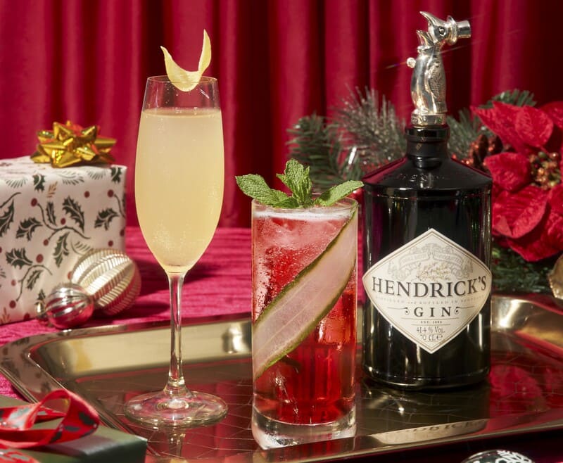 Hendrick's French 75 and Cranberry Fizz