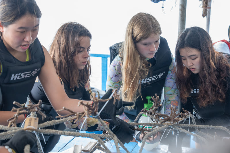 Bali Island School Hosted Coral Workshop on LivingSeas Asia's Pontoon Boat to Celebrate Earth Day 2024