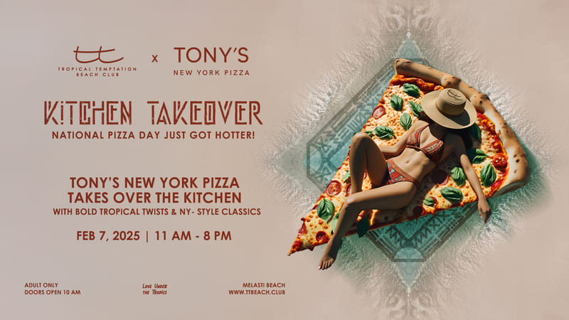 National Pizza Day Gets a Tropical Twist at Tropical Temptation Beach Club