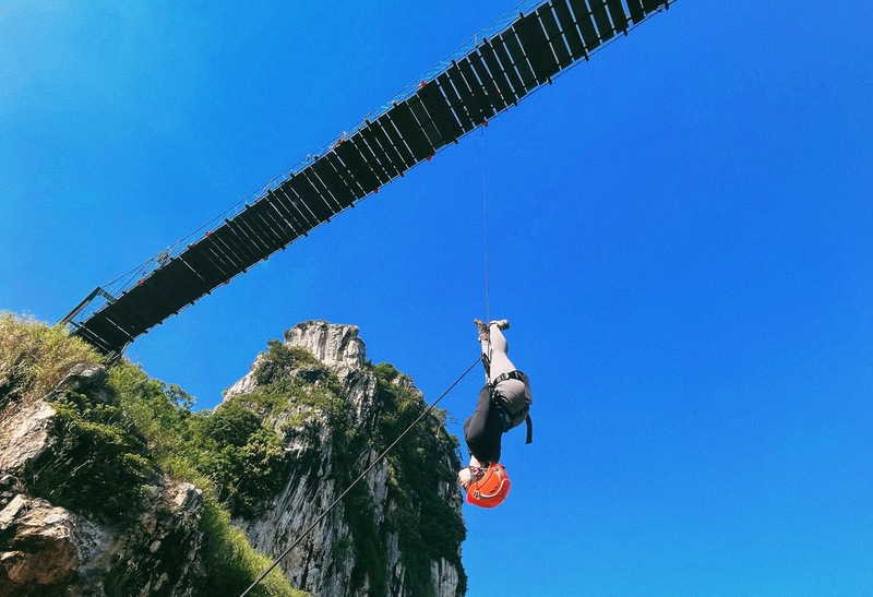 Rappelling at Tebing Masigit