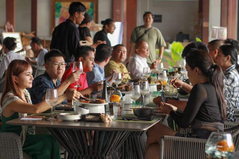 Banchan and Communal Dinner Table featuring Jung Chan