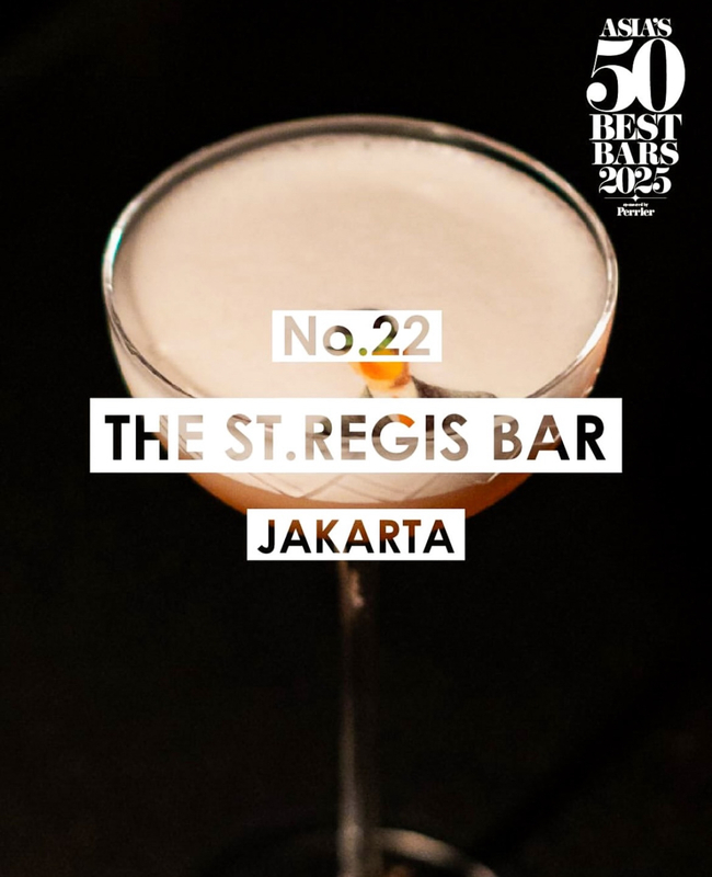 The St. Regis Bar, Jakarta Joins Asia’s 50 Best Bars 2025 at No. 22