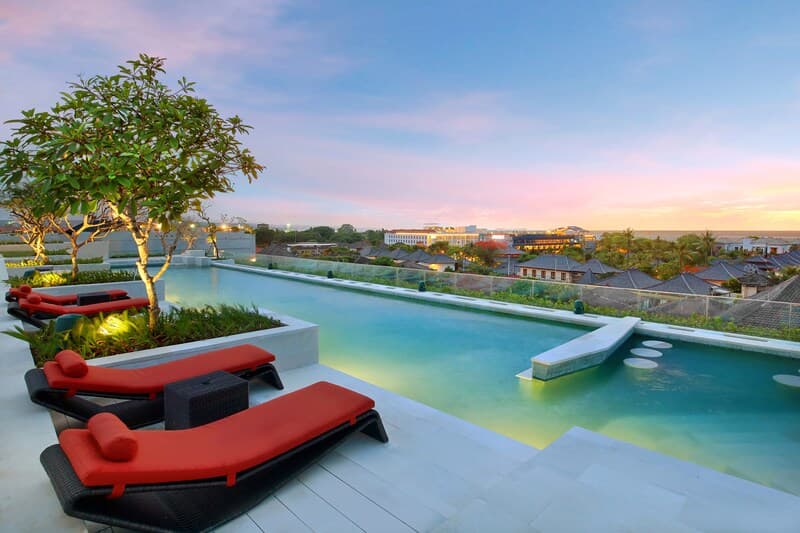 Rooftop Pool Sunset 