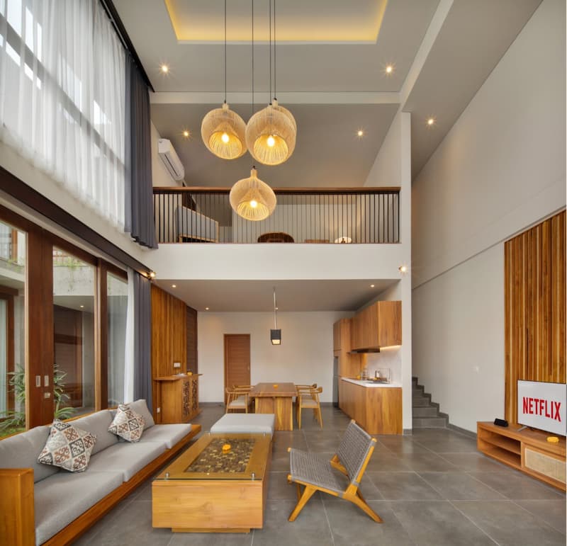 Living room at Teratai Villa Canggu