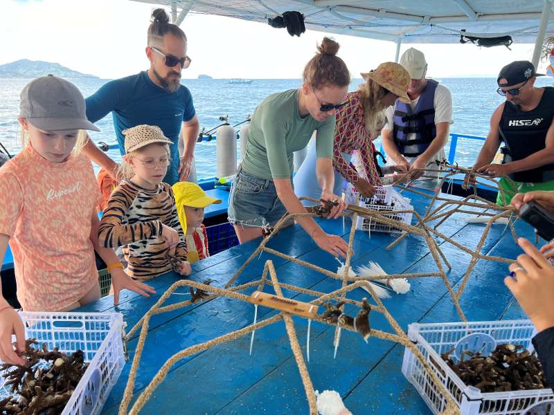 raise awareness about coral restoration as well as encourage participation from all visitors.