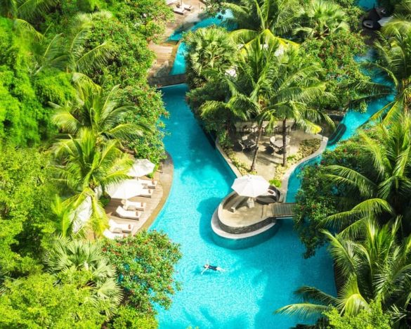 Jakarta’s largest lagoon-shaped swimming pool