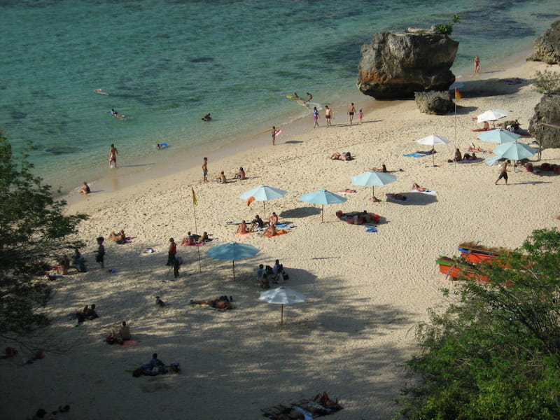 The Eat, Pray, Love beach in Bali where the theme of love was filmed