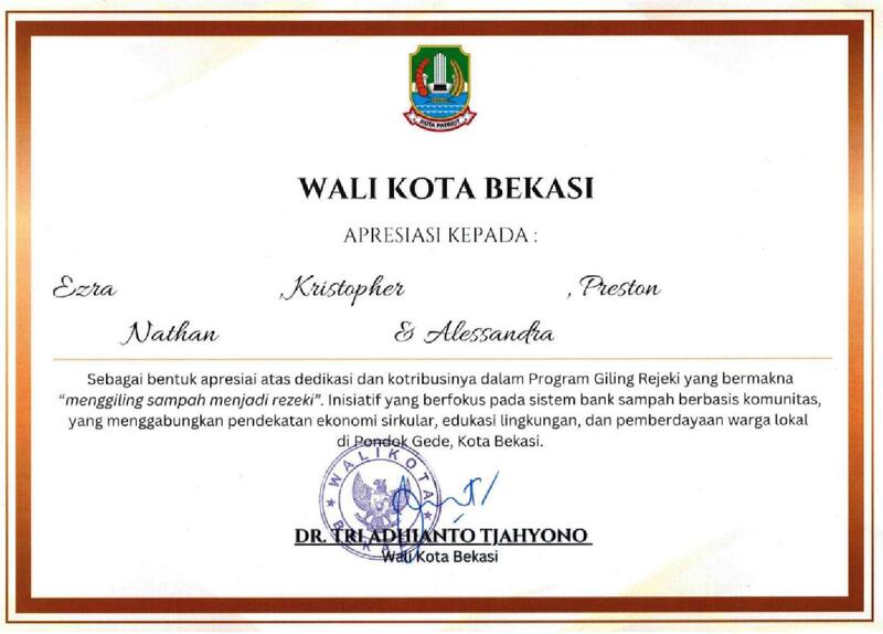 Certificate of Appreciation