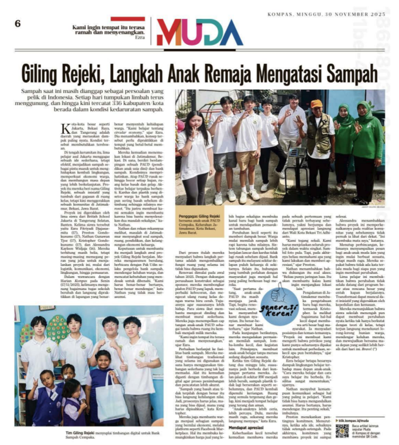 Article for Giling Rejeki in Kompas News