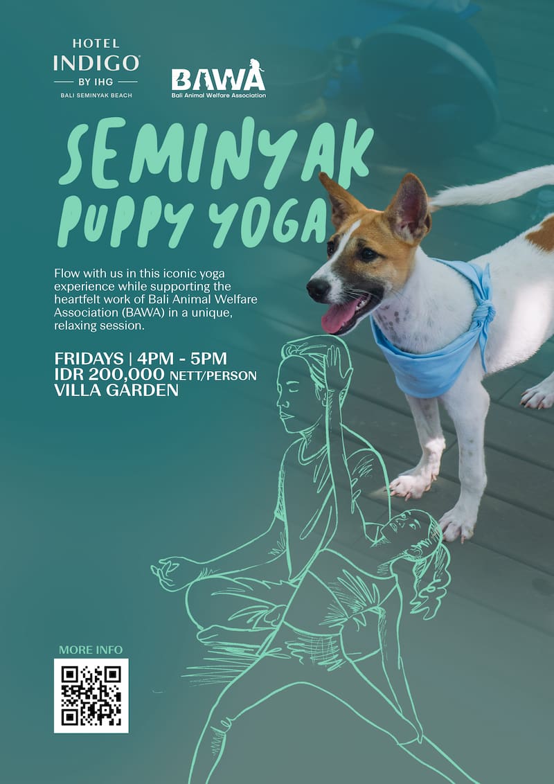 Puppy Yoga at Hotel Indigo