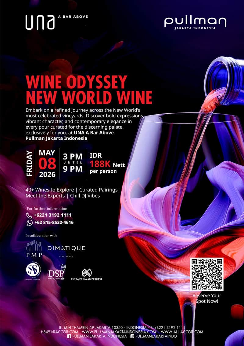 Wine Odyssey: A Journey Through New World Wines at Pullman Jakarta Indonesia