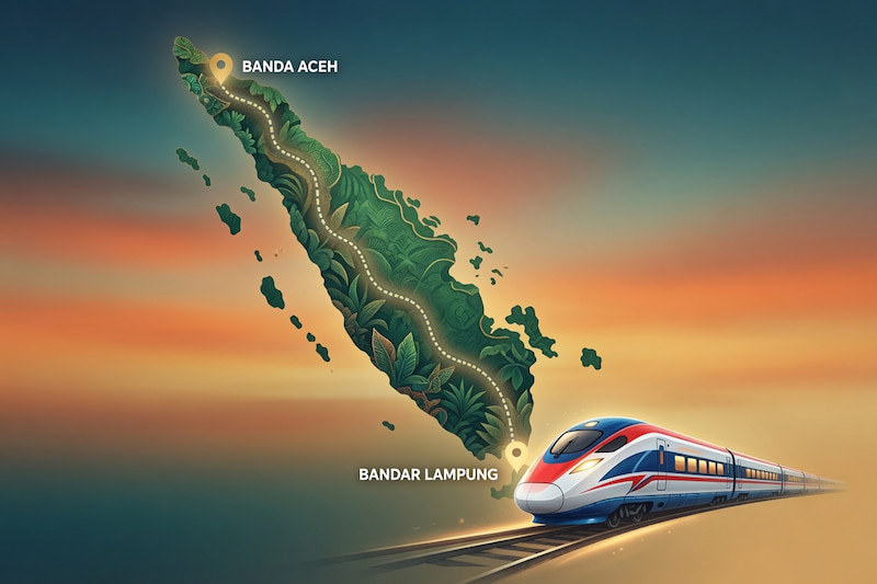KAI to Develop Trans-Sumatra Railway Project from Aceh to Lampung