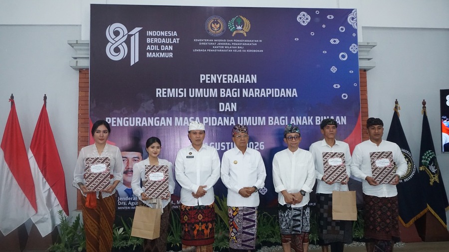 64 Foreign Inmates in Bali Receive Remission for Indonesia's 81st Independence Day