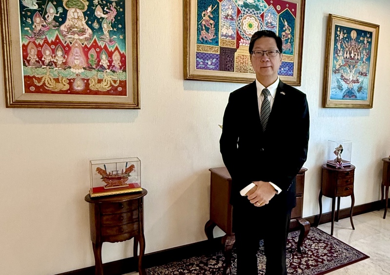 His Excellency Prapan Disyatat, the Ambassador of the Kingdom of Thailand to the Republic of Indonesia, at the Royal Thai Embassy, Jakarta
