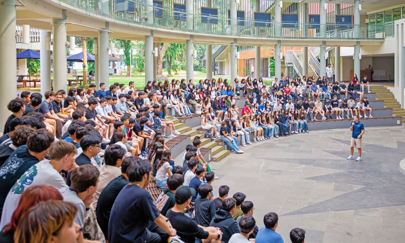 Students begin a new academic year, marking the excitement, optimism, and fresh opportunities of the first day of school.