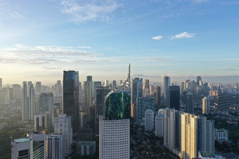 Panoramic Skyline Views of Jakarta