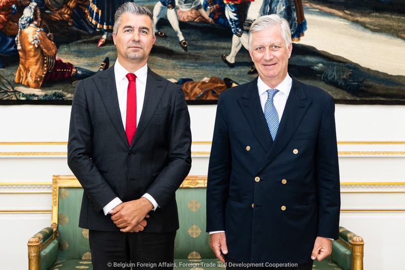 David Jordens and His Majesty Philippe, King of the Belgians